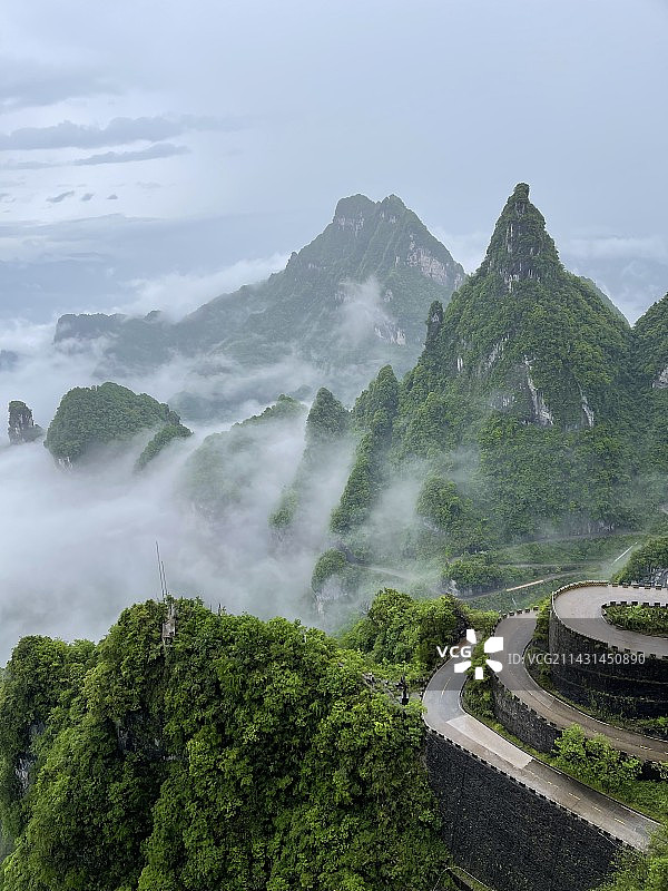张家界天门山风光图片素材
