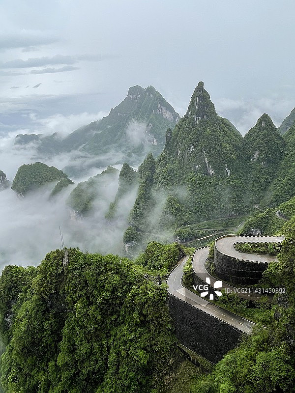 张家界天门山风光图片素材