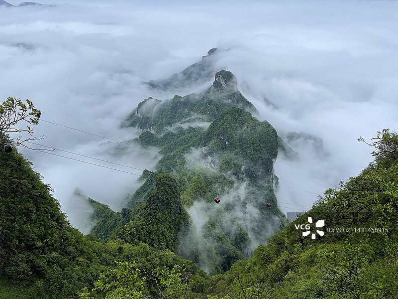 张家界天门山风光图片素材