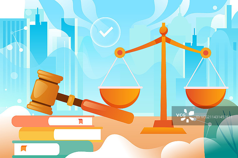 世界知识产权日法律保护安全审判权力插画图片素材