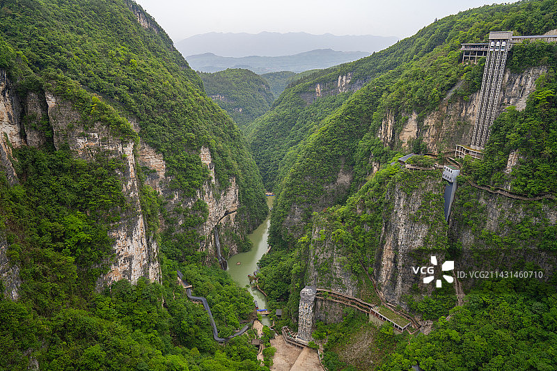 张家界大峡谷风光图片素材