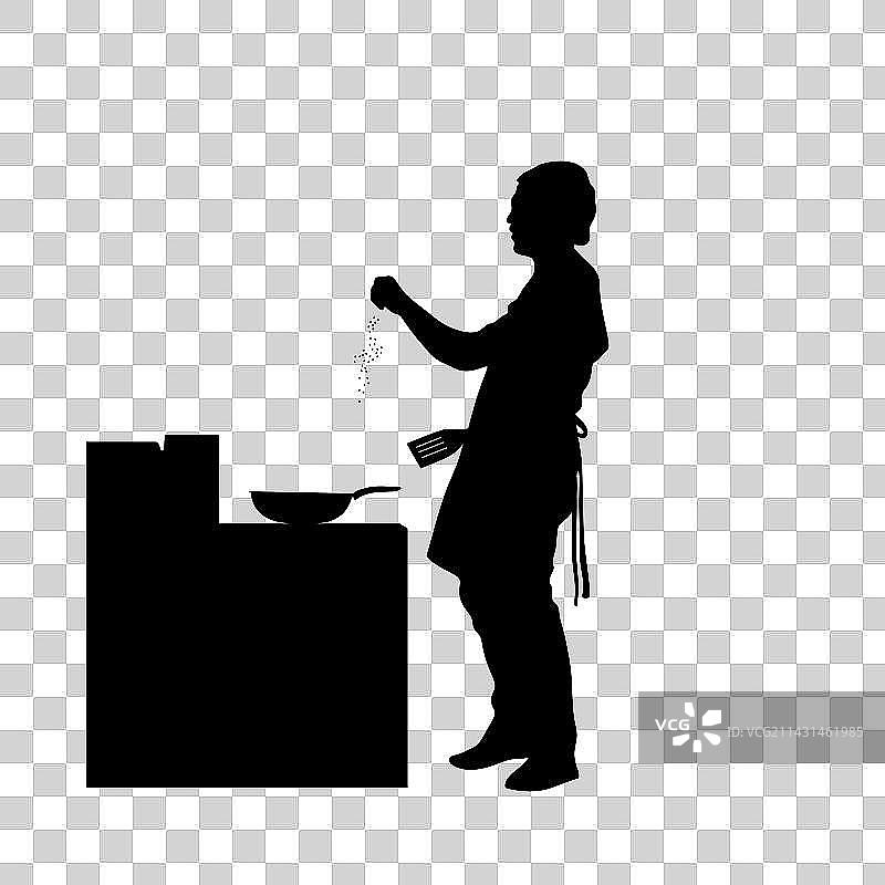 厨师剪影图片素材