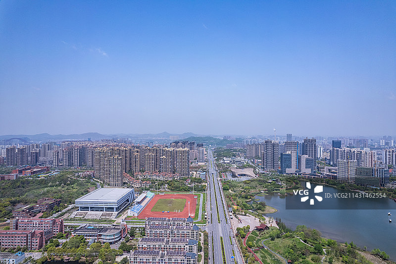 中国湖南省株洲城市天际线图片素材