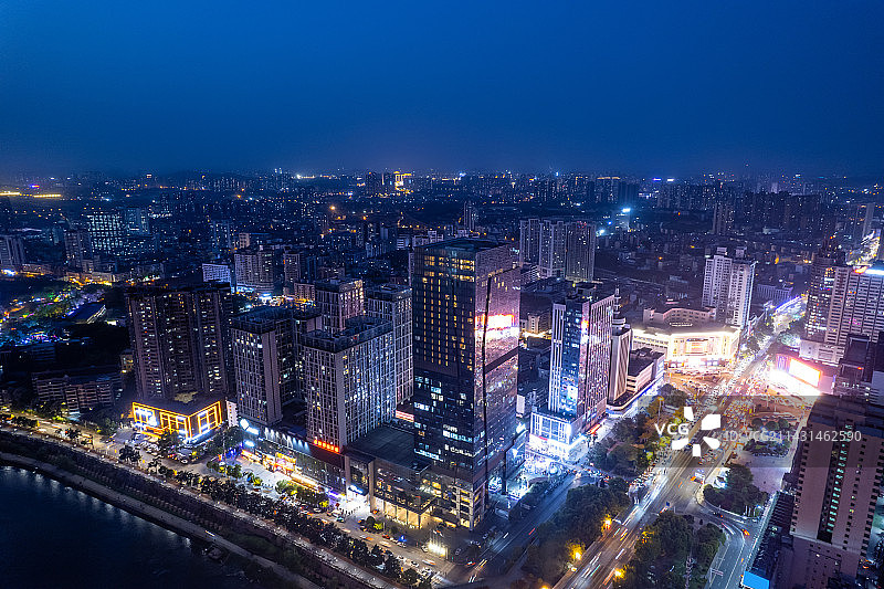 中国株洲城市夜景图片素材