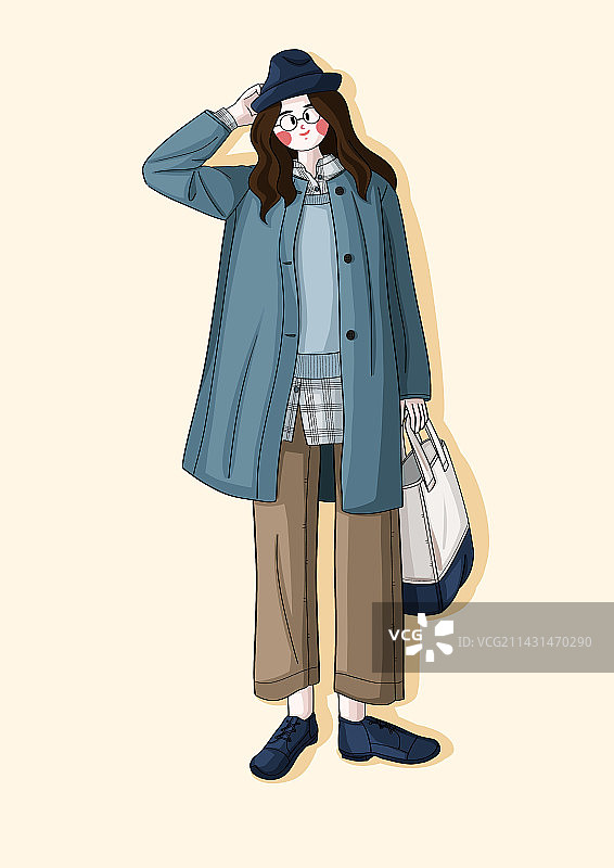 通勤时尚女孩图片素材