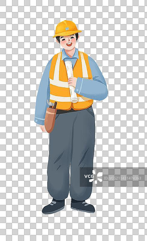 劳动节插画元素工人图片素材