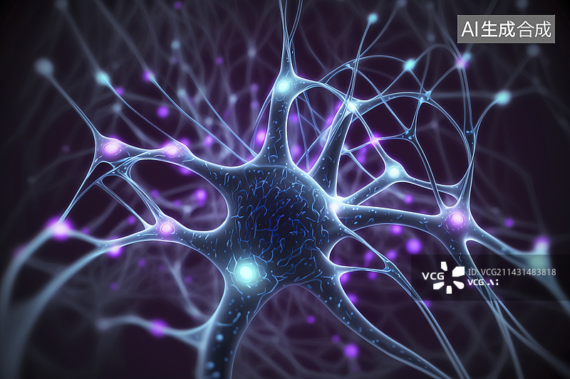 【AI数字艺术】大脑和神经网络图片素材
