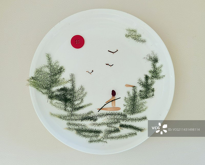 静物一叶孤帆万仞山图片素材