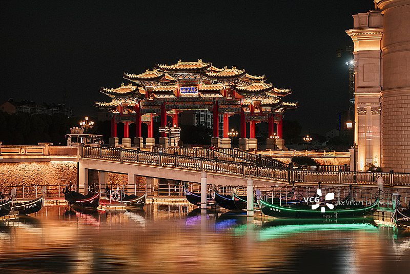 飞马水城中式大门图片素材