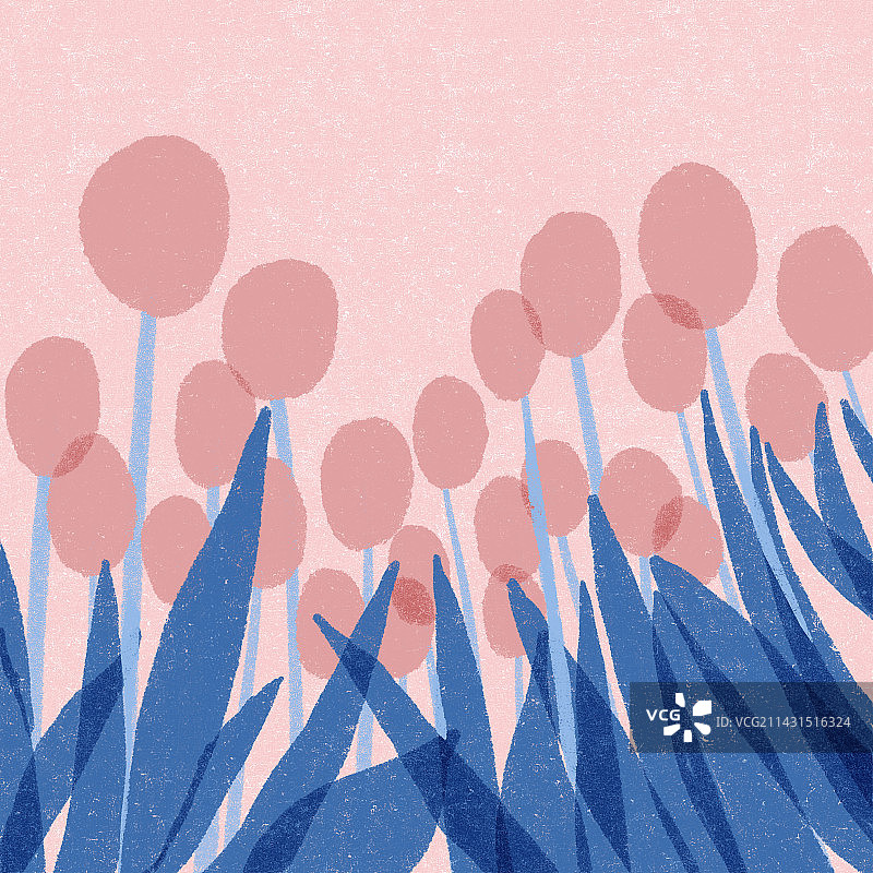 RISO印刷肌理风格插画图片素材