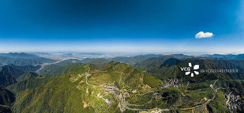 富阳安顶山全景图片素材