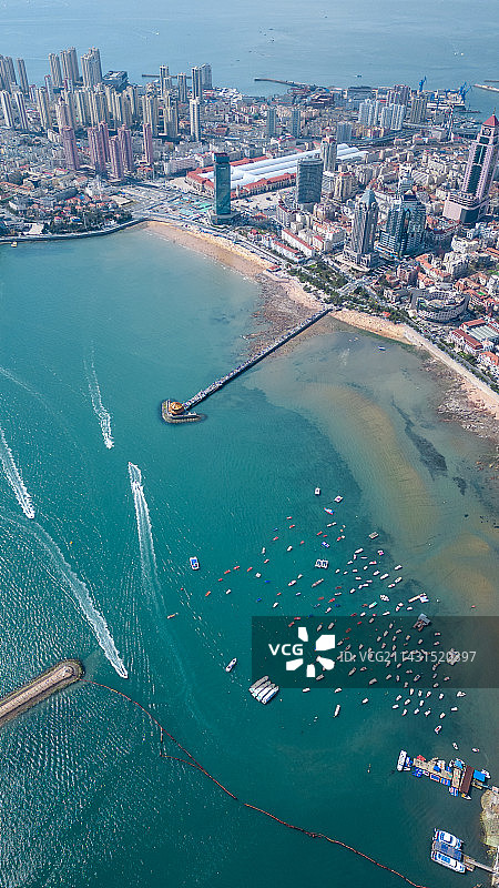 青岛海湾航拍图片素材