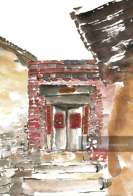 农村的院门图片素材