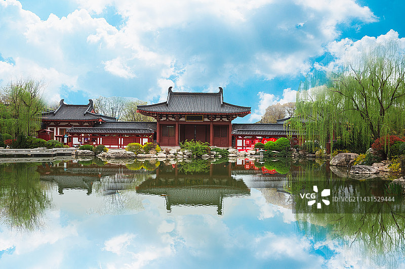 华清池的春天图片素材