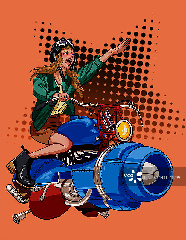 欧美人物插画图片素材