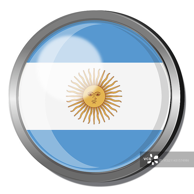 阿根廷国旗徽章图片素材