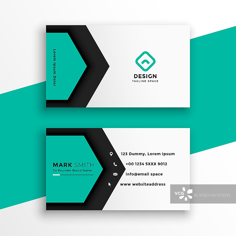 绿松石色六边形商务精致设计图片素材