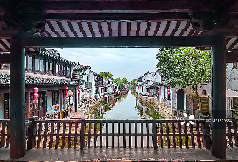荡口古镇廊桥图片素材