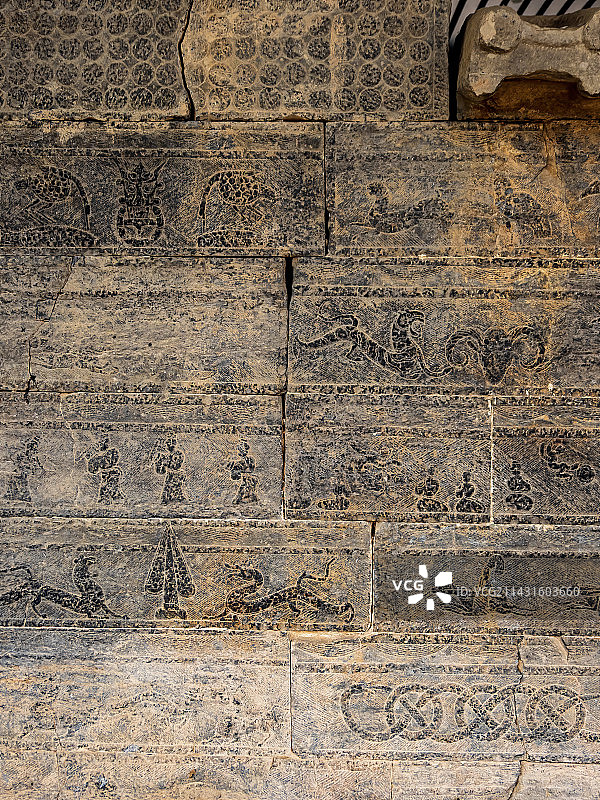 河南省郑州市登封市天中之中古建筑群汉三阙之少室阙图片素材