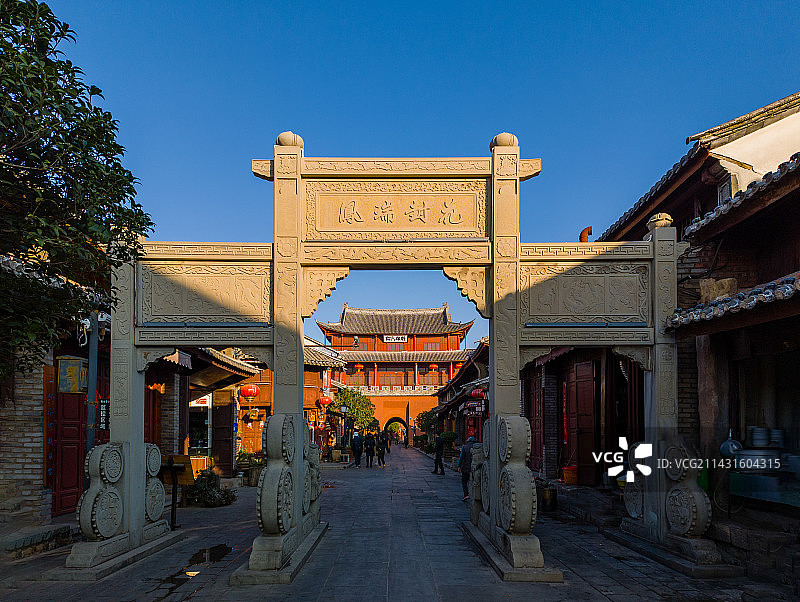 云南省大理州巍山古城图片素材