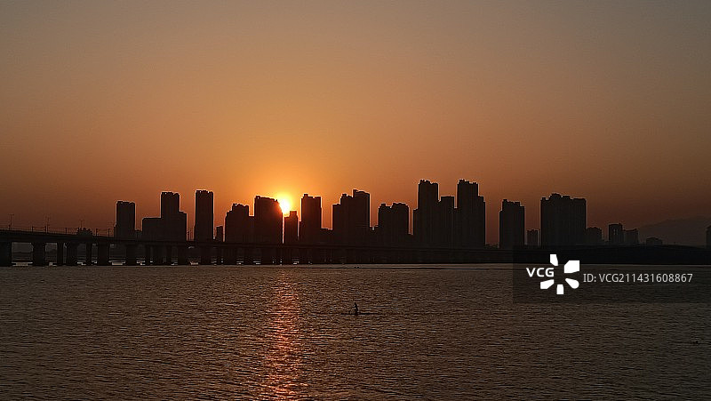 厦门日落图片素材