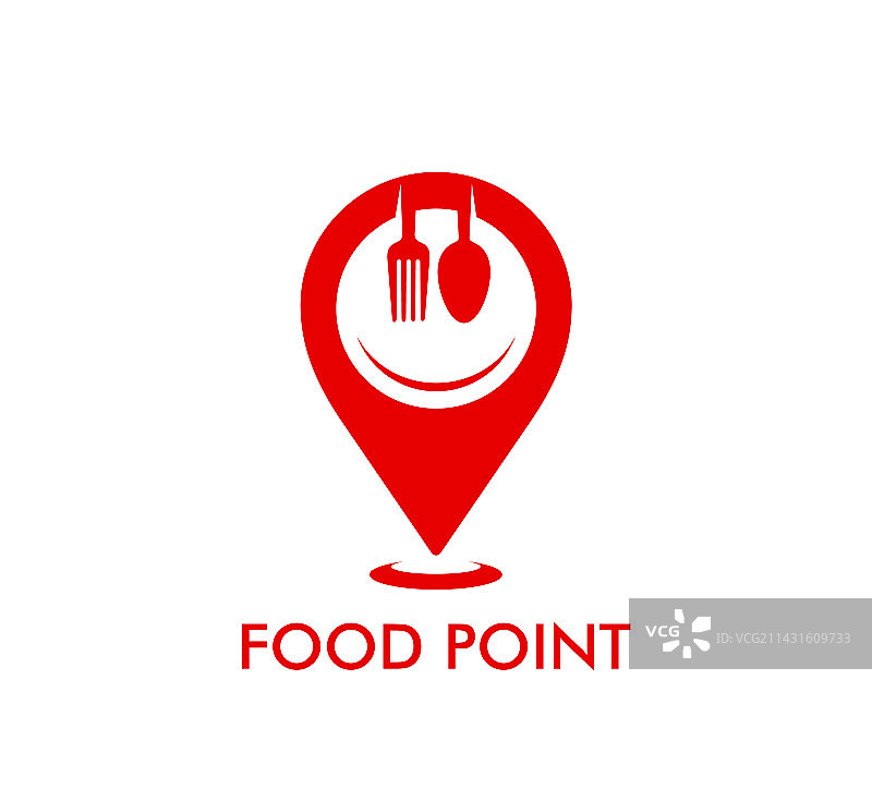 餐厅图标地图定位微笑图片素材