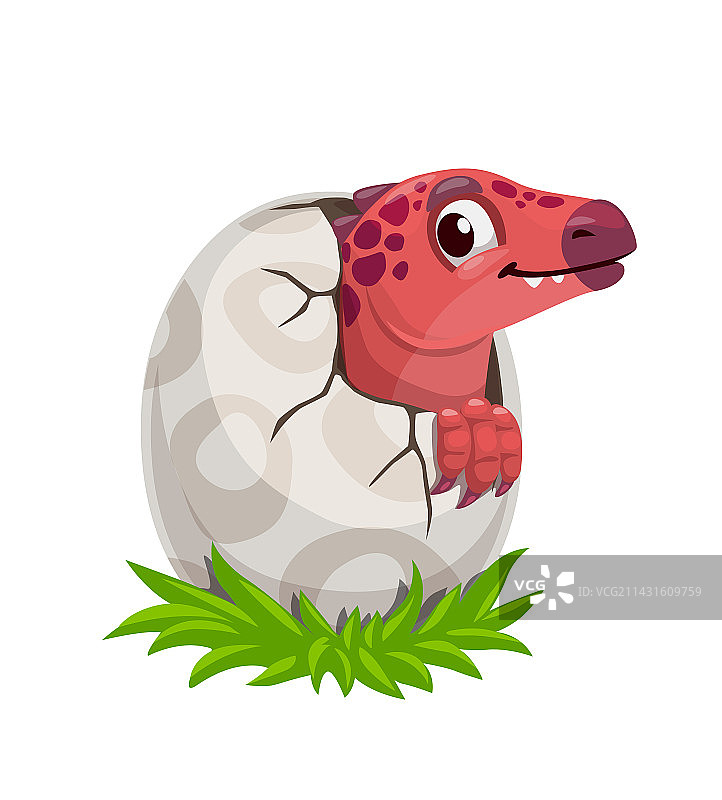 卡通恐龙蛋壳可爱恐龙角色图片素材