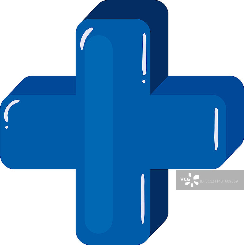 蓝色医疗十字图片素材
