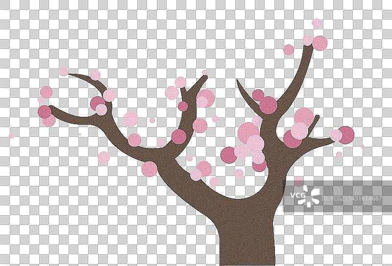 桃树开花图片素材