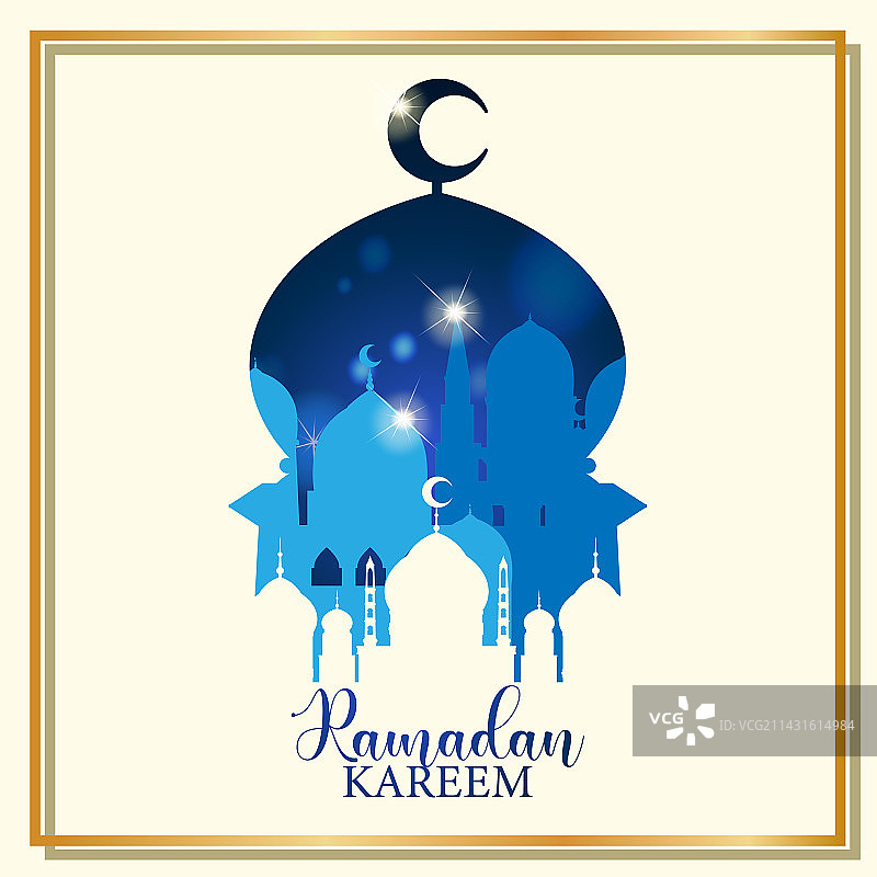 具有传统伊斯兰风格的斋月海报图片素材