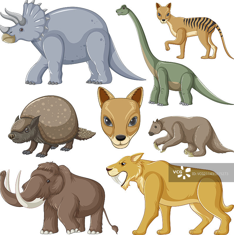 已灭绝动物合集图片素材
