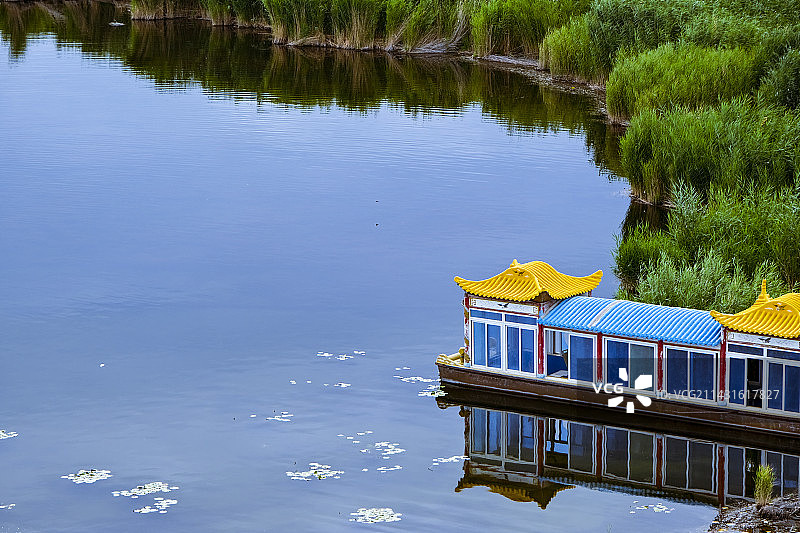新疆库尔勒博斯腾湖景区美景图片素材