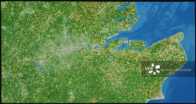 从太空看伦敦图片素材