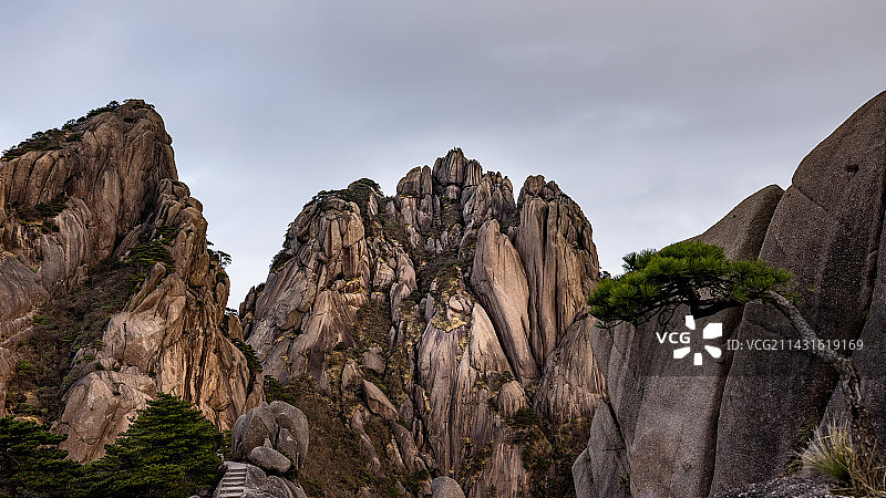 黄山莲花峰图片素材