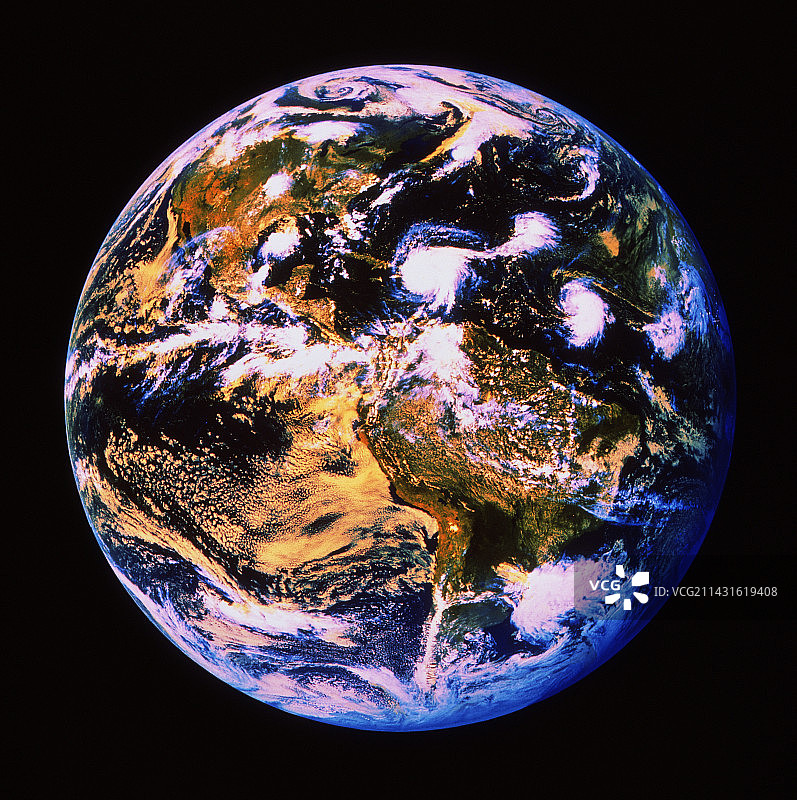 展示北美洲和南美洲的地球图片素材