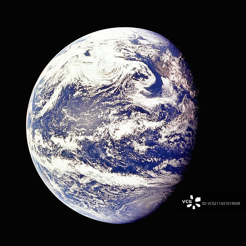阿波罗11号拍摄的地球照片（以太平洋为中心）图片素材