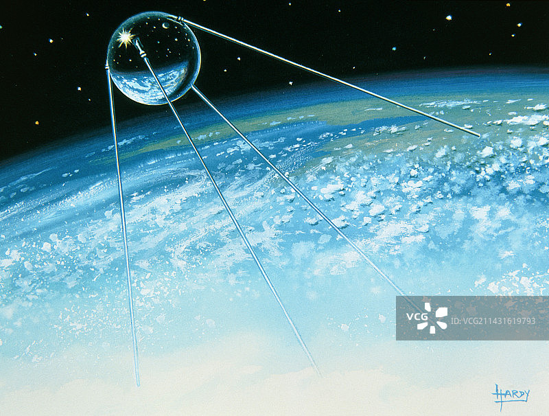 第一颗人造卫星：Sputnik 1图片素材