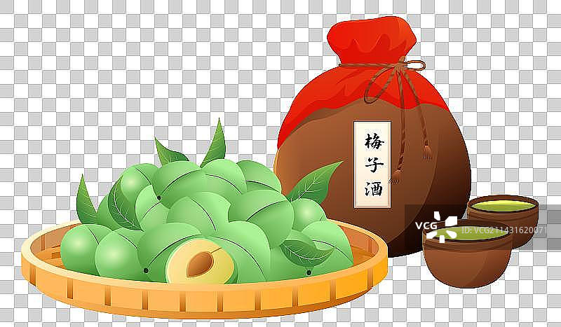 节气芒种梅子酒图片素材