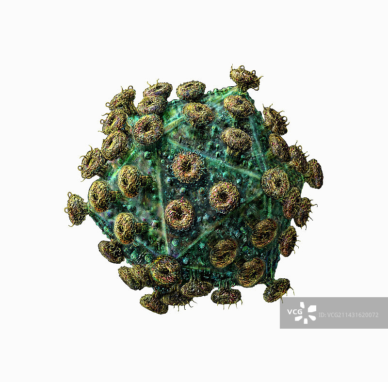 艾滋病毒颗粒，插图图片素材