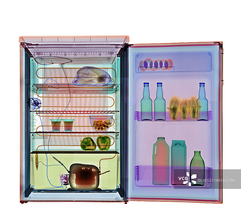 冰箱X光图片素材
