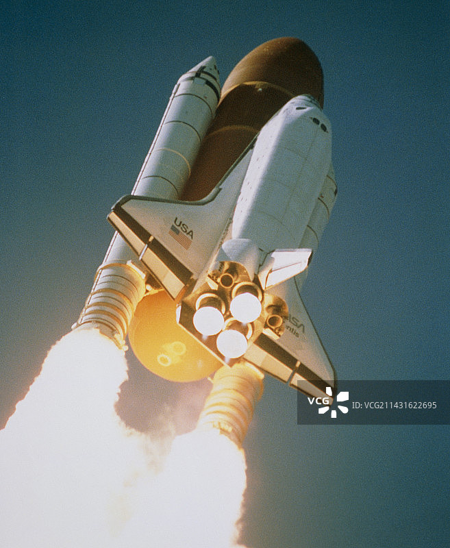 STS-34亚特兰蒂斯号航天飞机发射图片素材