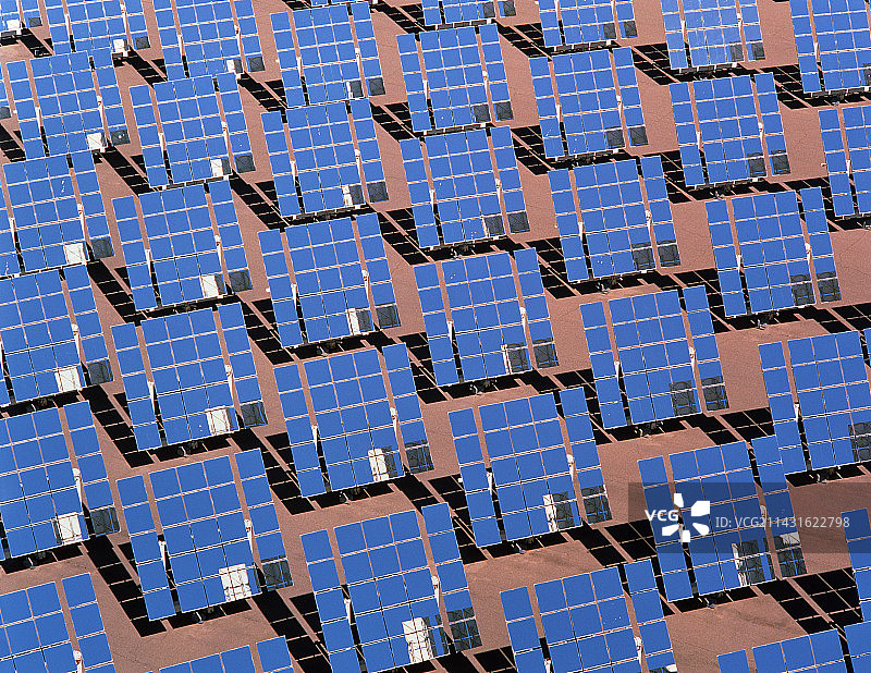 阿尔伯克基的太阳能反射器，发电站图片素材