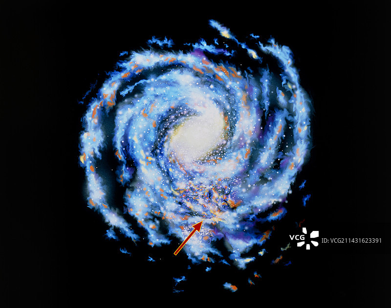 展示我们银河系的艺术作品图片素材