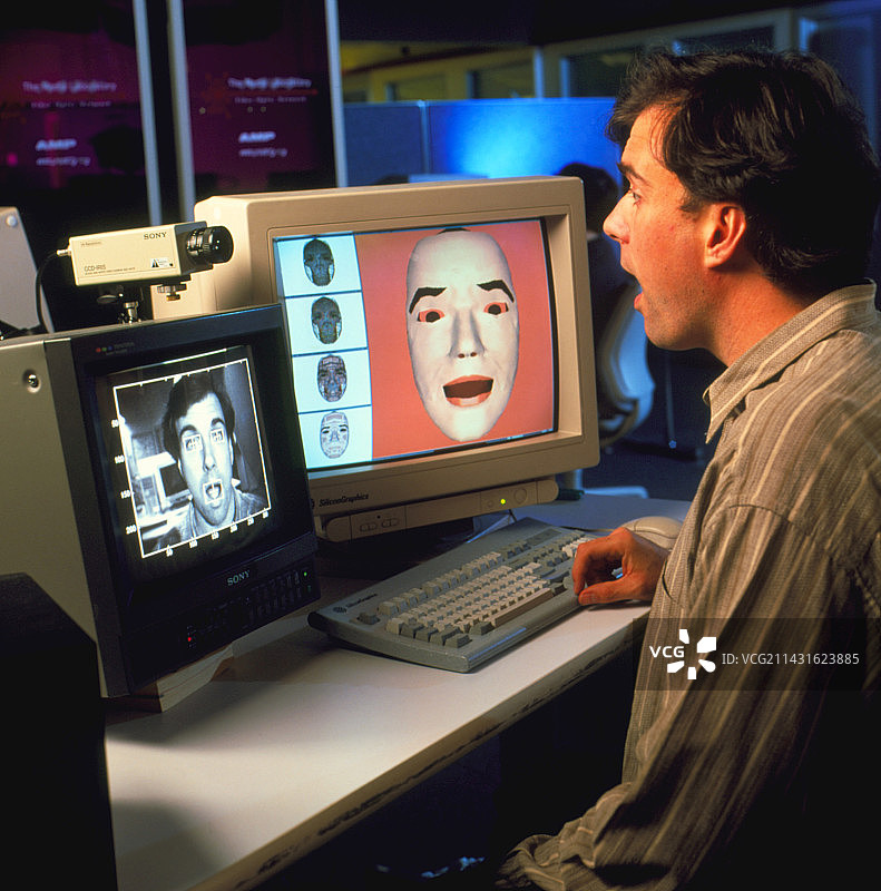 人脸电脑识别图片素材