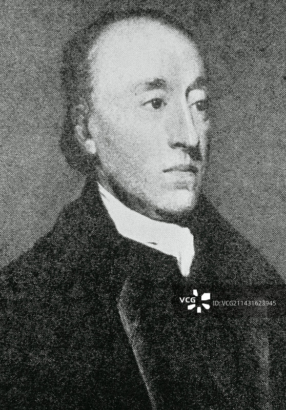 英国地质学家詹姆斯·赫顿肖像图片素材