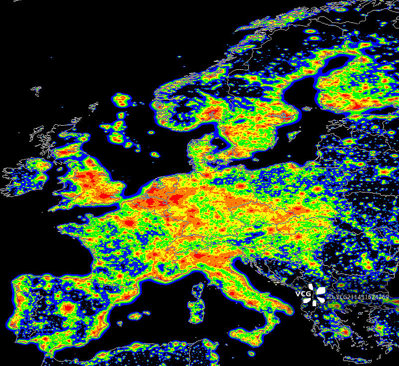 欧洲光污染图片素材