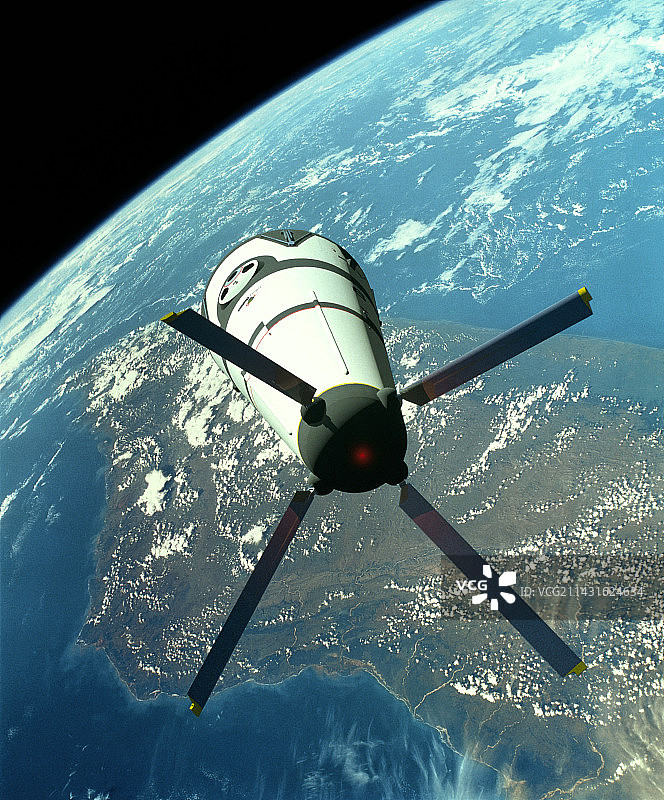 轨道上的Roton火箭艺术图片素材