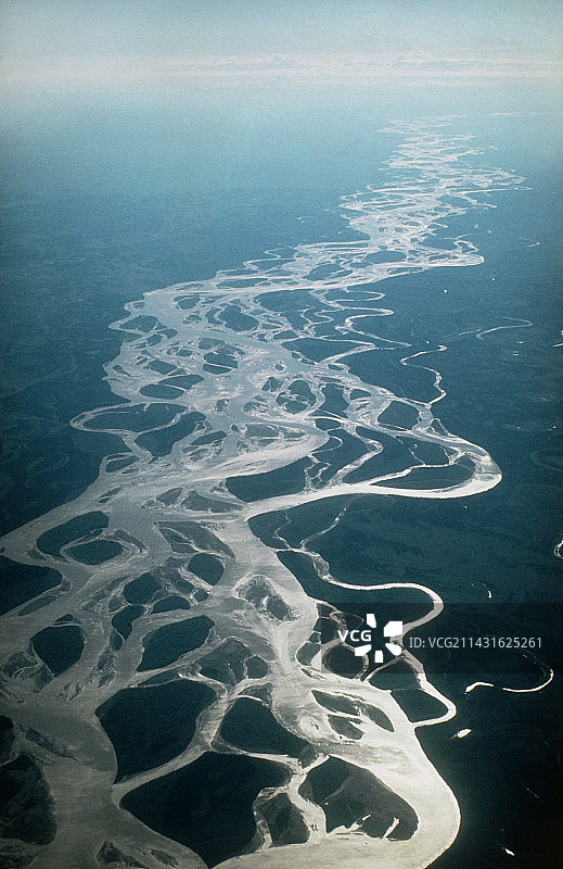 美国阿拉斯加育空河的航拍照片图片素材