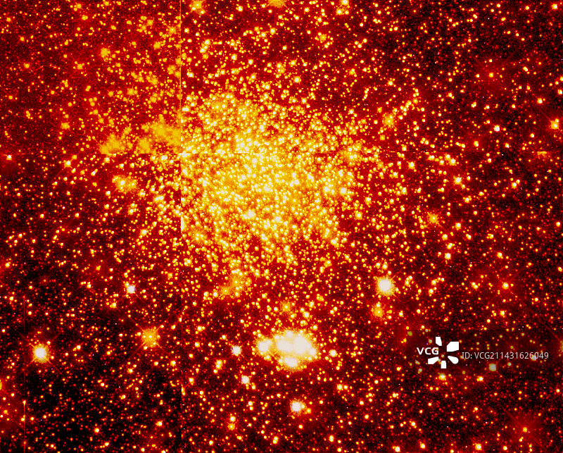 NGC 1850星团的哈勃太空望远镜合成图像图片素材