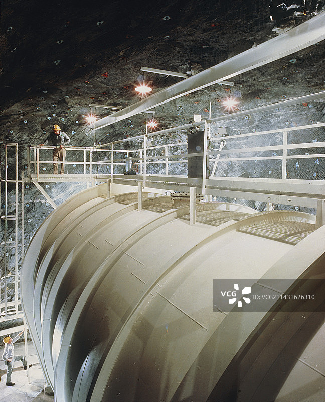 用于太阳中微子的干洗液罐图片素材
